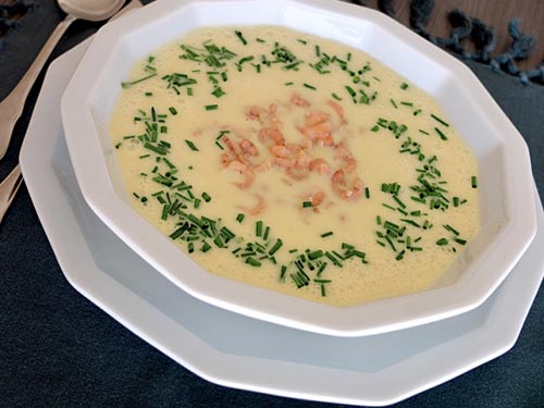 Картофельный крем-суп с крилем