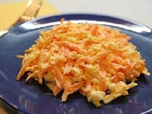 Салат с сыром и морковью
